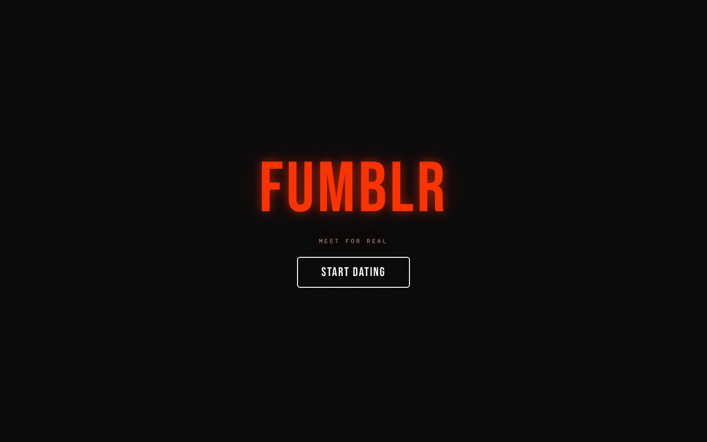 Fumblr landing page — live at fumblr.us