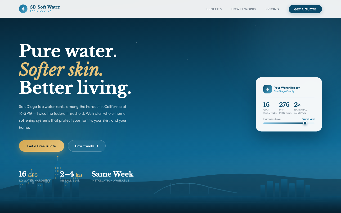 SD Softwater live site — sdsoftwater.com