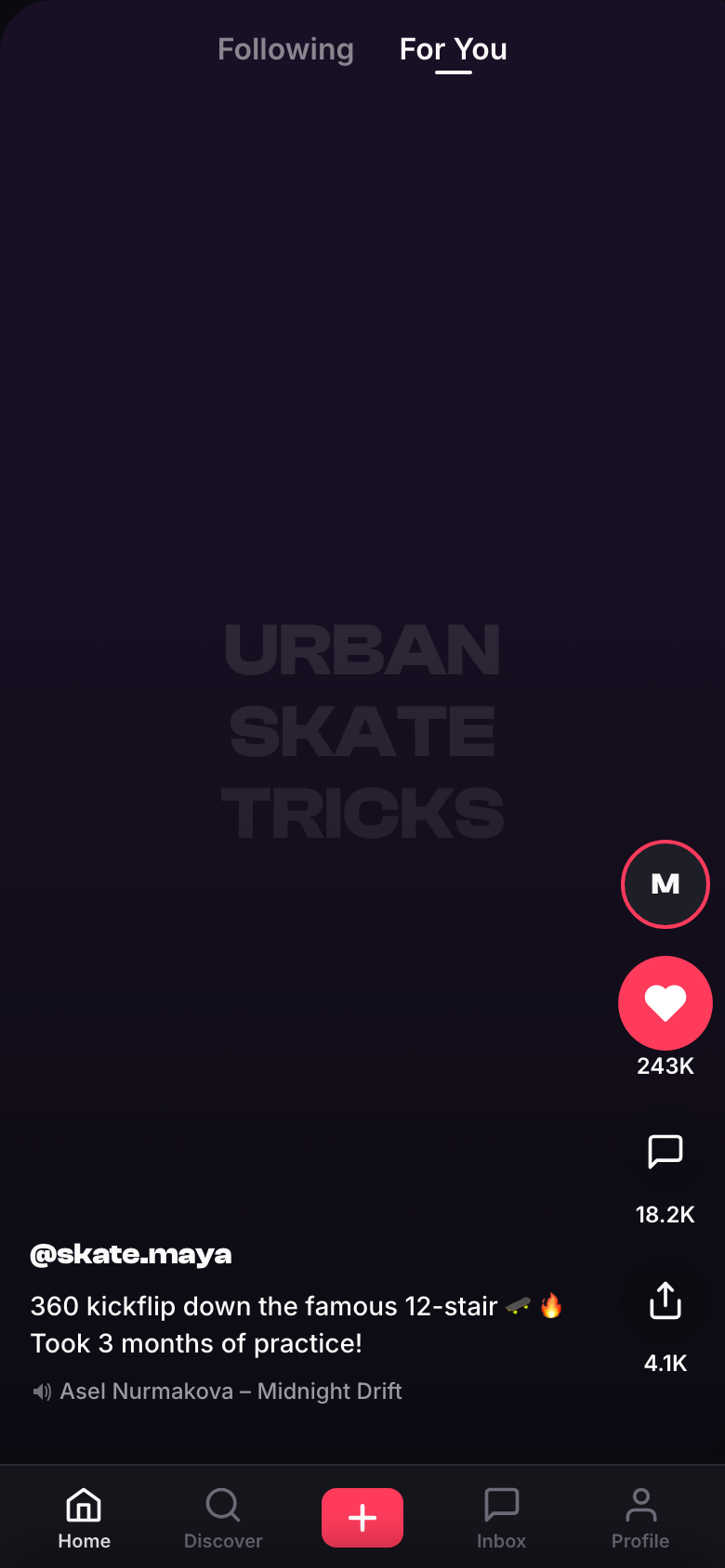 Generated app after automated like tap, heart filled with accent color