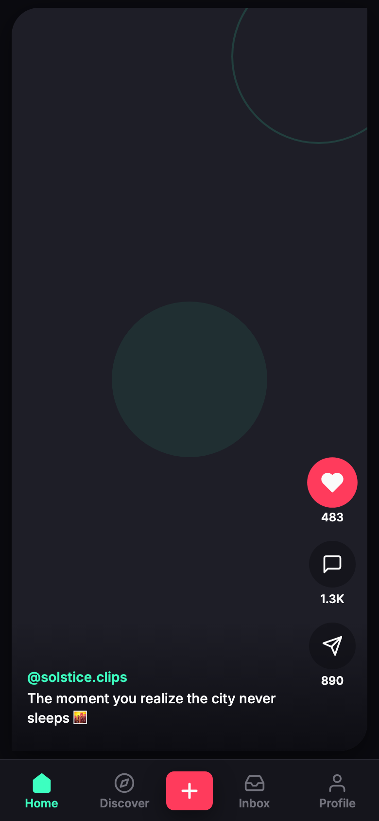 V3 React app after automated like tap, count 483